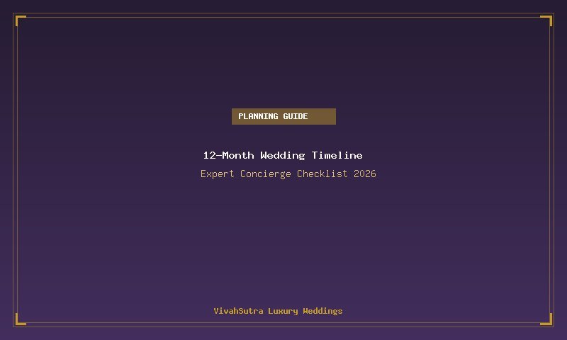 The Ultimate 2026 Indian Wedding Planning Timeline: 12 Months to "I Do"