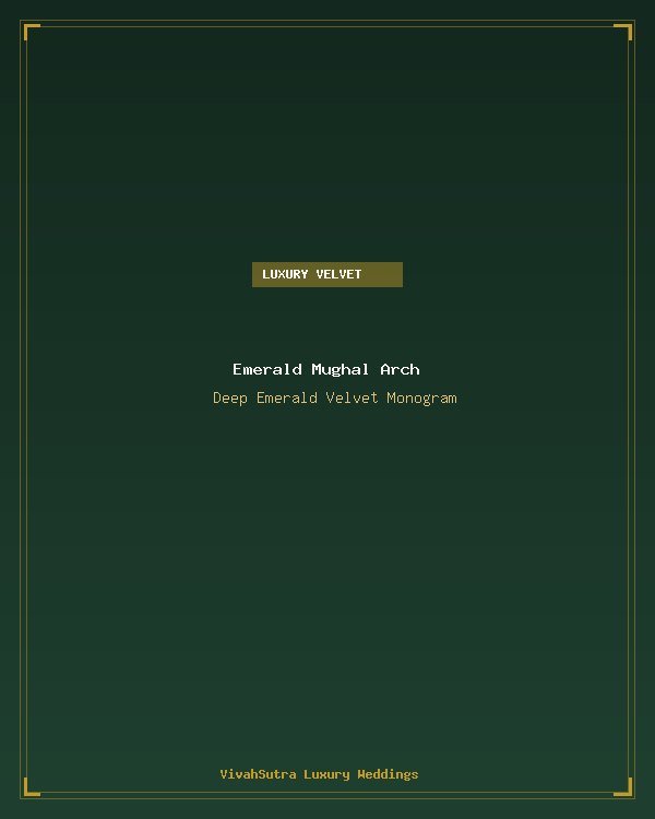 Emerald Mughal Arch Monogram Card