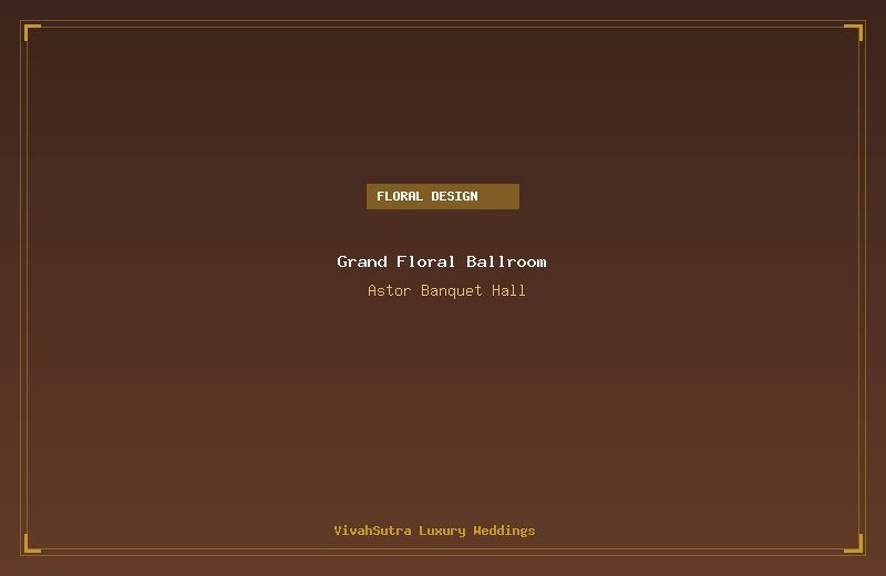 Grand ballroom floral setup